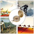 thumbnail image 2 of Vintage Noctilucent Compass Brass Pocket Hiking Camping Style Watch V7N1, 2 of 9