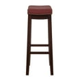 thumbnail image 4 of Riverbay Furniture 32" Transitional Wood/Faux Leather Bar Stool in Red, 4 of 10