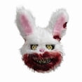 thumbnail image 1 of Halloween Scary Rabbit Masks Bloody Creepy Mask Festival Plush Cosplay Horror Dress Kids Adults Costume Party Horror Mask, 1 of 2