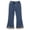 style-01 Blue, variant on Gubotare Kid Jeans Girl's Hem Flare Jeans Long Bottom Wide Leg Denim Pants with Pockets Size 7 (Blue,7 Years)