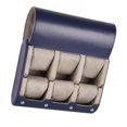 thumbnail image 1 of Estuche organizador de relojes con 6 ranuras de piel sintética, portátil, accesorio de protección para hombres y mujeres, resistente al polvo, para Azul, 1 of 8