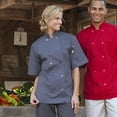 thumbnail image 3 of 0415-6406 South Beach Short Sleeve Chef Coat in Slate - 2XLarge, 3 of 6