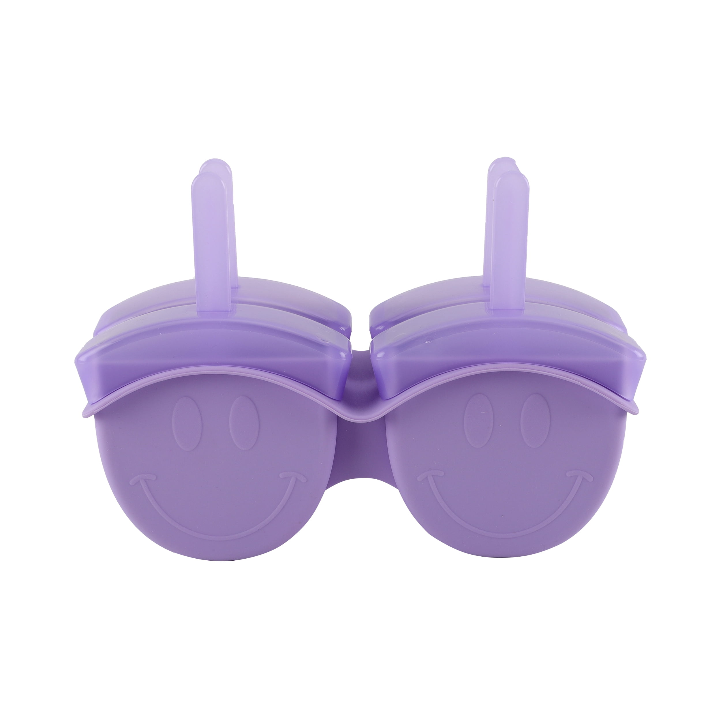 Smiley Face Silicone Ice Pop Molds-4 Cavity Purple