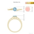 thumbnail image 4 of ANGARA Natural Classic Round Aquamarine Solitaire Bypass Ring in 14K Yellow Gold for Women (Size-5mm) | March Birthstone, Birthday, Anniversary, Jewelry Gift for Women | Natural Aquamarine Ring, 4 of 9