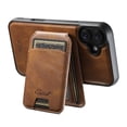 thumbnail image 3 of ShellTech Compatible with iPhone 16 Plus Wallet Case, Magnetic 2 in 1 Detachable Card Holder Case, Vintage Leather RFID Blocking Flip Kickstand Case for Men Women,Brown, 3 of 10