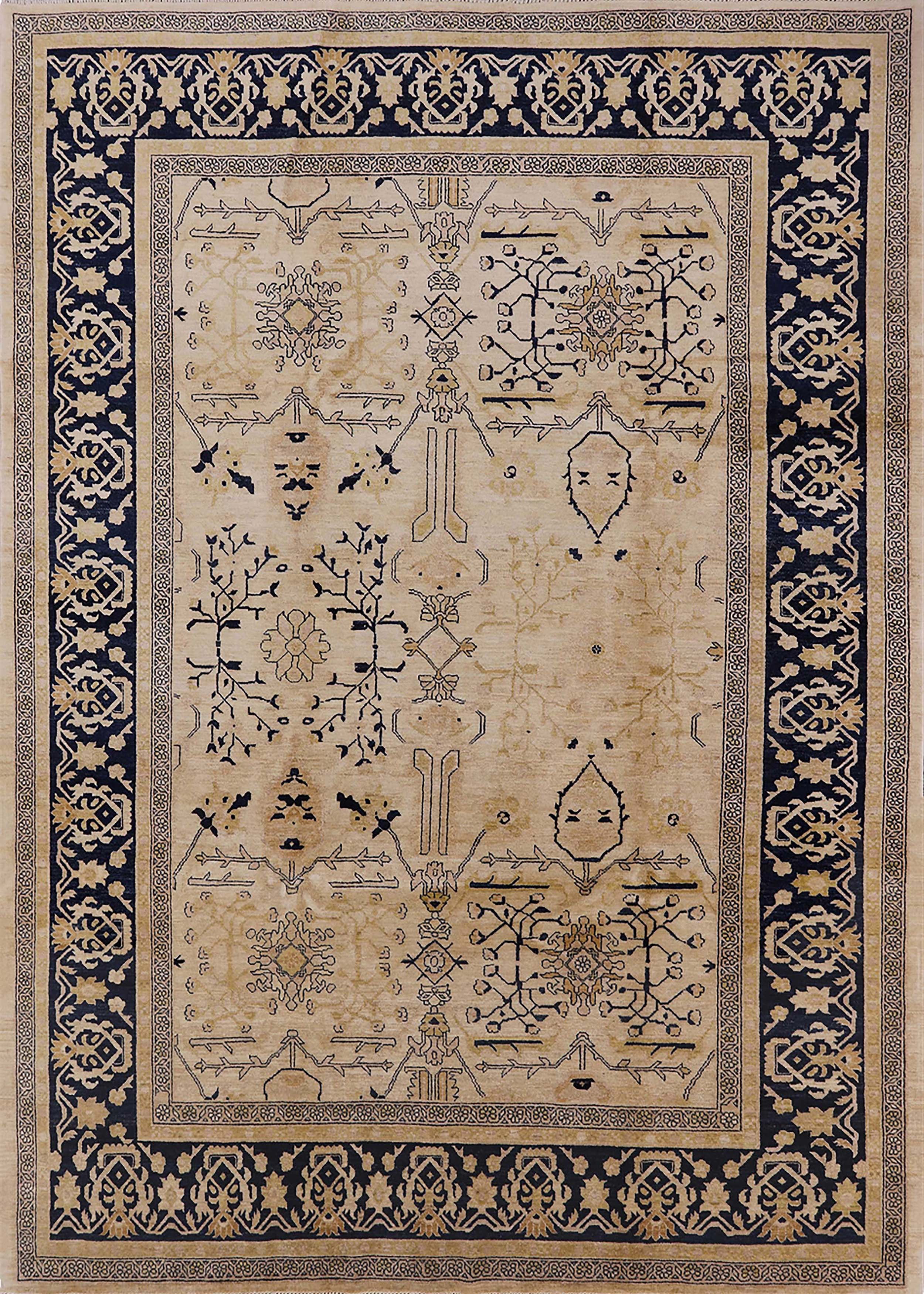 Ahgly Company Indoor Rectangle Mid-Century Modern Coffee Brown Oriental ...