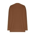 thumbnail image 3 of APEXFWDT Women's Fall Top Cowl Neck Long Sleeve Blouse Casual Stylish Solid Color Top Office & Daily Wear,XXL,Brown, 3 of 5