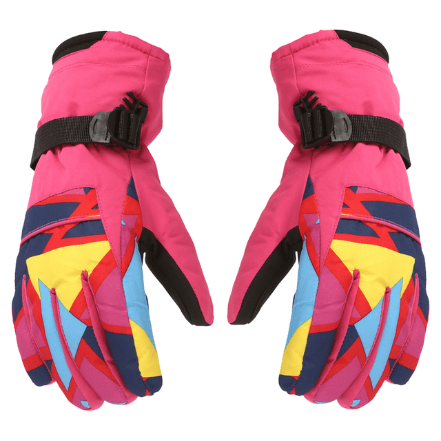 Invierno al aire libre montar motocicleta flor costura antideslizante cálido invierno frío guantes de esquí MFZFUKR CPB-US-XD381-1
