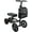 Black, variant on Knee Scooter, All Terrain Foldable Knee Scooter Walker Economical Knee Walker for Foot Injuries Compact Crutches Alternative Black