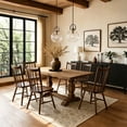 thumbnail image 2 of Guyou Windsor Dining Chair Set of 4, Farmhouse Solid Wood Kitchen Chairs with Spindle High Back, Mid Century Armless Dining Side Chairs for Dining Rooms Restaurant, Walnut, 2 of 10