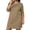 Khaki, variant on CAZOFW Nightgowns for Women Plus Size,3/4 Sleeve Round Neck Soft Casual Short Nightgown Sizes L-5XL