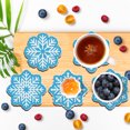 thumbnail image 2 of Kit Posavasos Artístico Con 8 Piezas Acrílico Forma Especial Muñeco Nieve Copo, 2 of 8
