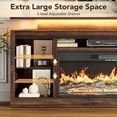 thumbnail image 6 of ANPOO 70.9" Farmhouse Fireplace TV Stand with 36" Electric Fireplace, LED Light & Sliding Barn Doors, Entertainment Center Fits Up to 80 Inch TV, Rustic Media Console for Living Room, 6 of 9
