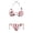 Bat Blood Splatter, variant on Black and Red Graffiti Design Polyester Spandex Swimwear Elastic String Adjustable Plus Size Professional Sutures