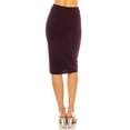 thumbnail image 4 of Women's High Waist Knee Length Pencil Skirt Techno Crepe Fabric Classic Office Style, 4 of 6