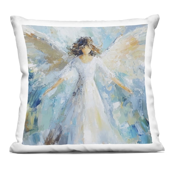 Stupell Industries Flying Glory Angel Decorative Printed Throw Pillow, design by Petal Prints Design