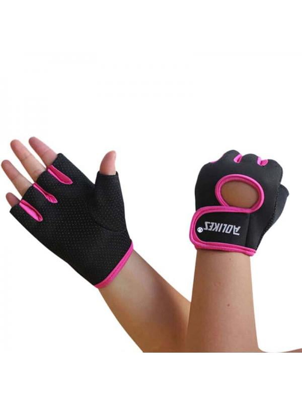 Women Men Fitness Gloves Weight Lifting Gym Sport Workout Training Wrist Wrap 