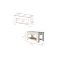 thumbnail image 5 of We Have Furniture Storage Table Polgon, Extendable Table Shelf, Light Oak / White Finish, 5 of 6