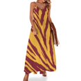 thumbnail image 1 of Vestido sin mangas Claw Marks con estilo de portón trasero en color granate y dorado - Vestidos de noche para mujer Vestido largo para mujer, 1 of 7