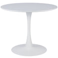thumbnail image 4 of Bestco Round Dining Table, 33 Inch Modern Tulip Table with MDF Top and Steel Pedestal Base, Small Pedestal Table, White, 4 of 10