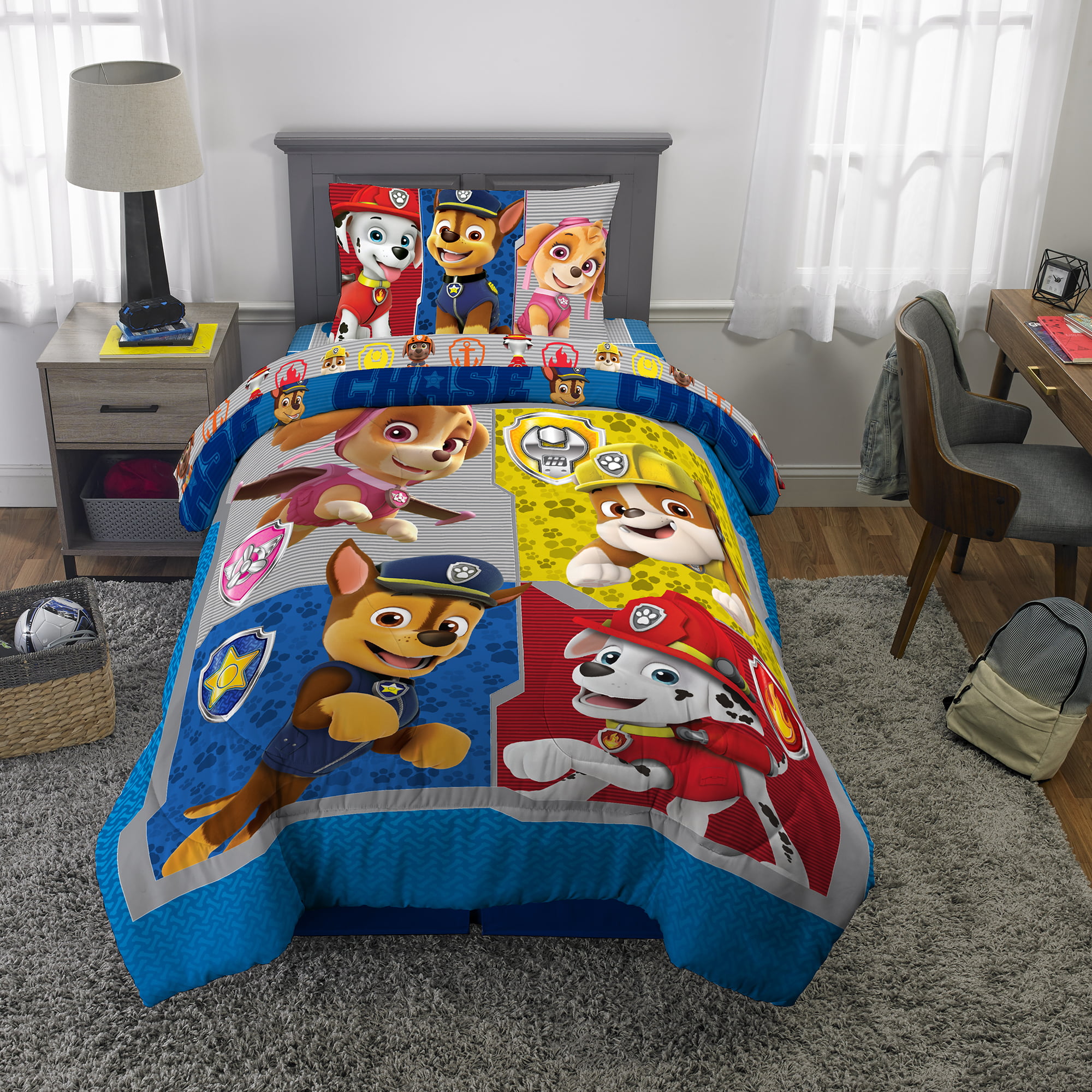 Paw Patrol Kids Bed In A Bag Comforter, Kids Twin Bed In A Bag