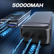 50000mAh 22.5W Fast Charging Power Bank, USB-C Quick Charge 3 Outputs 2 Inputs LED Display Portable Charger for most electronic devices on the market