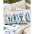thumbnail image 6 of Spring Lavender Floral Throw Pillow Cover 12 x 20 Inch Decorative Pillow Cover Botanical Watercolor Flower Vase Lumbar Pillowcase Seasonal Rectangle Cushion Case for Couch Sofa Bed Living Room, 6 of 7