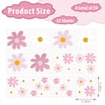 thumbnail image 2 of Daisy Wall Decal Flower Wall Sticker Cute Daisy Sticker Pink White Flower Decal Peel and Stick Floral Wallpaper for Nursery Bedroom Home Decor 12 Sheets Pink, 2 of 4