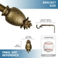 thumbnail image 3 of Urbanest Pineapple Single Curtain Rod and Hardware Set, 3 of 6