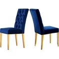 thumbnail image 1 of Meridian Furniture Capri Velvet Dining Chair, Modern, Navy (Set of 2), 1 of 4