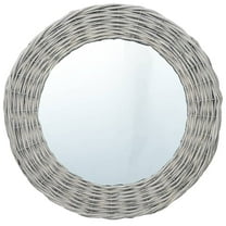 vidaXL Decorative Mirror Wall Mirror Bathroom Hallway Mirror Wicker Frame