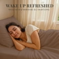 thumbnail image 6 of Sacred Thread Rayon Derived from Bamboo Sheets Twin XL Size, 18'' Deep Pocket Cooling Sheets for Hot Sleepers, 4 PC Cooling Sheets (Twin XL Size) (Mocha), 6 of 9