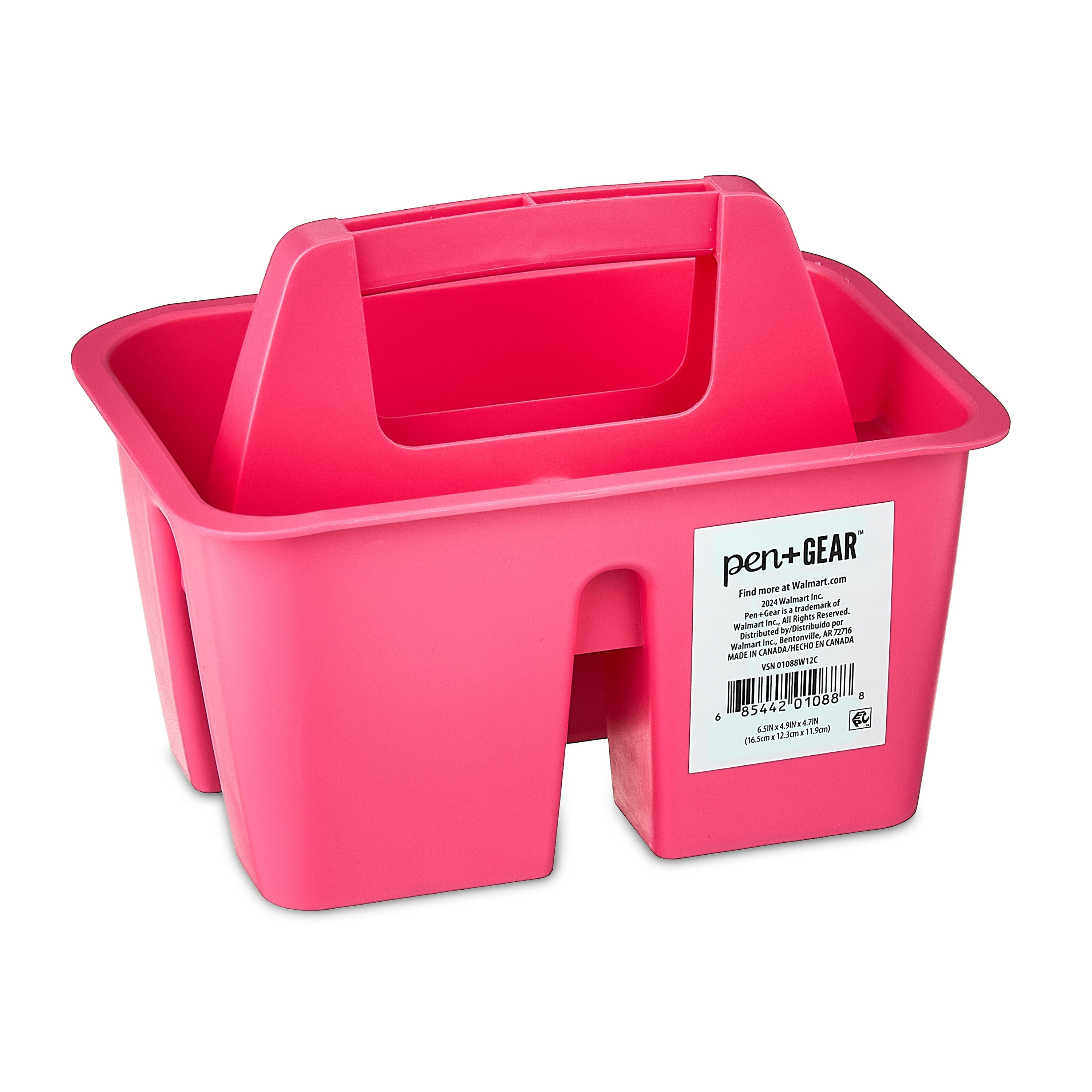 Pen+Gear Mini Plastic Craft and Hobby Organizer Caddy, Coral Passion, 1-Pack