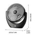 thumbnail image 2 of USB Desk Fan with Digital Display, 270° Oscillating Quiet Cooling Fan, Portable Clip on Fan for Office Desk Home Bedroom, Adjustable Speed Desktop Fan with Strong Airflow, 2 of 3