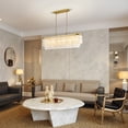thumbnail image 3 of Coastal Chandeliers for Dining Room, Capiz Shell Light Fixture Over Table, 6-Light Height Adjustable Hanging Pendant Light Fixtures for Kitchen Island, Living Room, Bedroom, Bathroom,L42'', 3 of 11