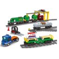 thumbnail image 1 of Tren de pasajeros de carga de ciudad, 2023, modelo, bloques de construcción, Motor de energía eléctrica, vías de tren, juegos de rieles, juguetes de construcción para niños, 1 of 4