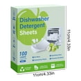 thumbnail image 3 of 100 Loads Dishwasher Detergent Sheets, Liquid-Free Dish Soap Cleaner Strips Eco-Friendly No Plastic Dishwasher Pods Detergent, Use in Dishwasher or Sink, Leaving Dishes Sparkling Clean (Apple), 3 of 4