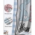 thumbnail image 6 of Happy Easter Blackout Curtains 96 Inch Length 2 Panels Set, Cute Lovely Colorful Rabbits Silhouette Blue Plaid Full Shading Curtains for Windows, Blackout Curtains for Bedroom Living Room 52"x96", 6 of 8