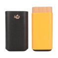 thumbnail image 2 of Cigar Box, Leather 3 Finger Wear  Cigar Case Portable  For Travel, 2 of 8