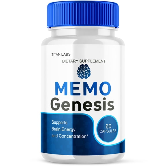 Memo Genesis Advanced Formula Brain Support Pills Maximum Strength Supplement MemoGenesis 60 Capsules
