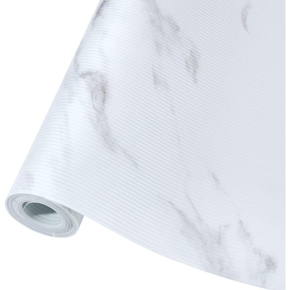 White Marble Non-Slip Kitchen Cabinet Liners 11.8 Inch x 20 Ft Waterproof Kitchen Cupboard Liner Oil-Proof Drawer Mats