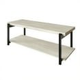 thumbnail image 3 of Castle Place Rustic Metal TV Console for TVs up to 48", Light Grey, 3 of 13