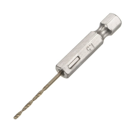 

Uxcell High Speed Steel Twist Drill Bit 1.5mm Drilling Dia. with 1/4 Inch Hex Shank 60mm Length