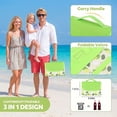 thumbnail image 2 of Tapvos 80''x80'' Picnic Blanket Extra Large Waterproof Foldable Outdoor Mat Green/White Leaves, 2 of 5