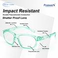 thumbnail image 5 of ProtectX Stylish Anti-Fog & Scratch-Resistant Safety Glasses, UV Protection goggles, Anti-Impact Lightweight Glasses for Men＆Women Jade Clear, 5 of 7