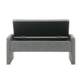 thumbnail image 6 of GZXS Upholstered Linen Storage Ottoman Bench with Lift Top and Safety Hinge, Modern Comfy Window Vanity Bench, for Living Room, Bedroom, Entryway (Dark Gray), 6 of 8