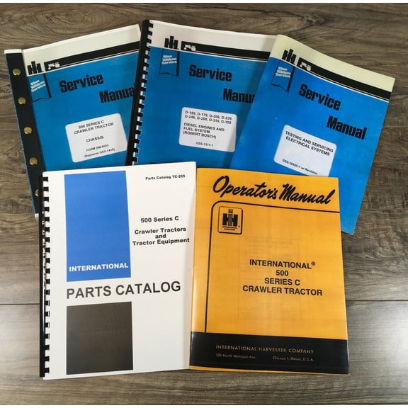 INTERNATIONAL 500C DIESEL CRAWLER TRACTOR SERVICE REPAIR PARTS OPERATORS MANUAL