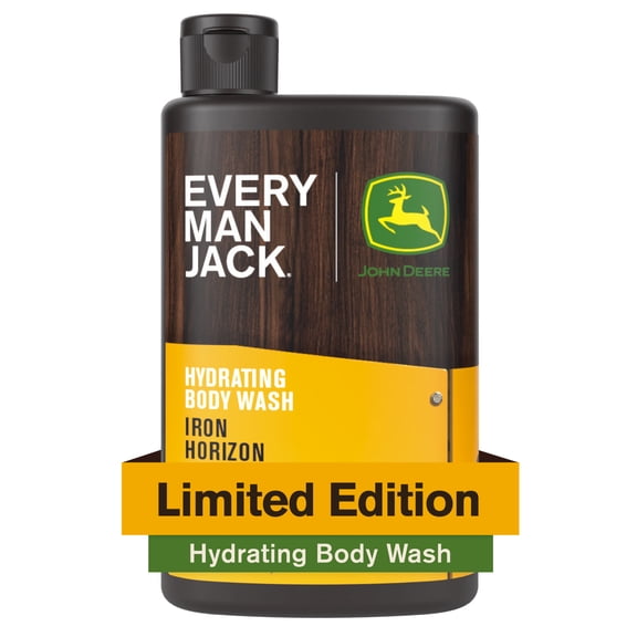 Every Man Jack Limited Edition John Deere Collection, Hydrating Men's Body Wash, Iron Horizon scent, 13.5 oz