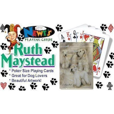 Best Friends Playing Cards, by Ruth Maystead - Soft Coated Wheaten Terrier