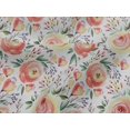 thumbnail image 4 of oneOone Viscose Jersey Orange Fabric Leaves & Flowers Floral Diy Clothing Quilting Fabric Print Fabric By Yard 60 Inch Wide, 4 of 5